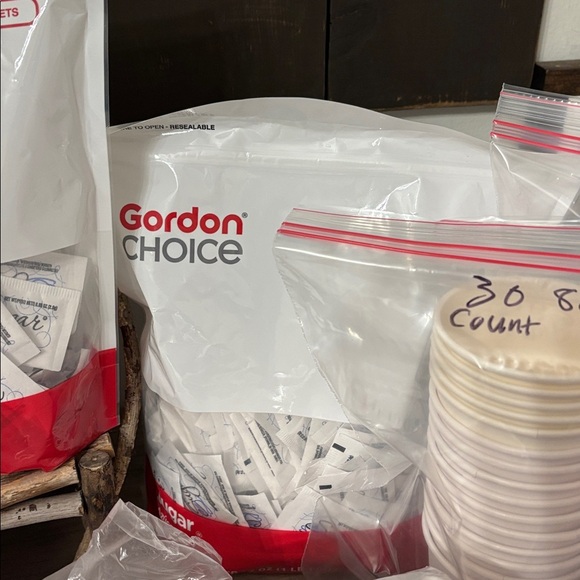 WEDDING RECEPTION COFFEE LEFTOVERS Gordon Food Service Cups Set Coffee Mate - Picture 4 of 12